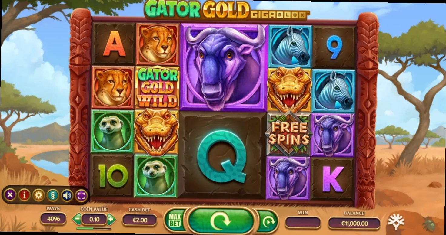 Gator Gold Gigablox von Play'n GO